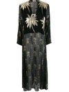 Ailanto Palm Tree Maxi Dress - Black