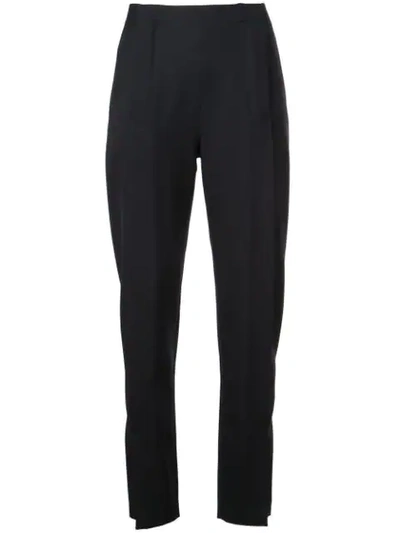 Cedric Charlier High-waisted Trousers In Black