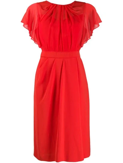 Max Mara Otto Cady Dress In Orange