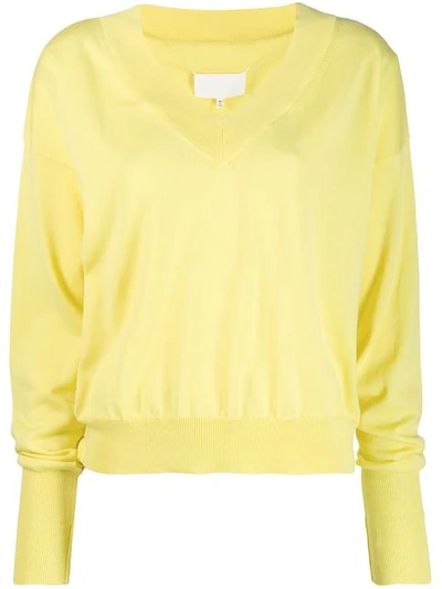 Maison Margiela Relaxed-fit Pullover In Yellow
