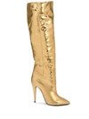 Saint Laurent Abbey Boots In Gold