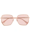 Jimmy Choo Aline Sunglasses In Pink