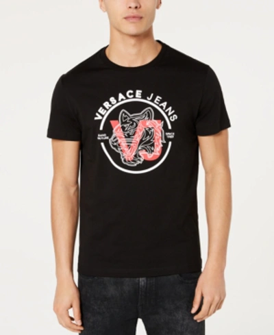 Versace Men's Logo Graphic T-shirt In Black