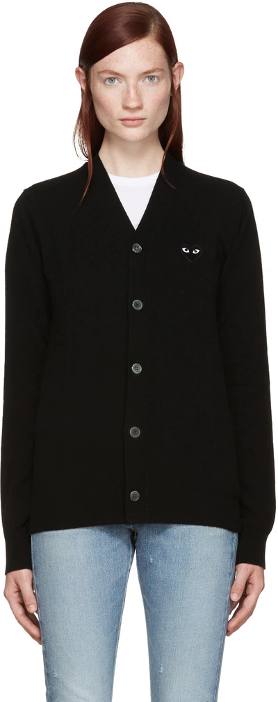 Comme Des Garçons Play Comme Des Garcons Play Black Heart Patch Cardigan In 1 Black
