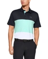 Under Armour Men's Colorblock Playoff Polo In Black/blue/white