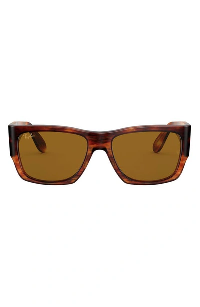 Ray Ban 54mm Wayfarer Sunglasses In Havana Stripe/ Brown
