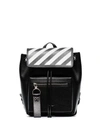 Off-white Black Zip-pocket Mini Leather Backpack