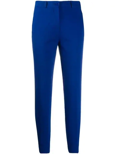 Etro Cropped Skinny Trousers In Blue