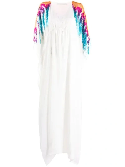 Amen Sequin Fringe Tunic Dress In White