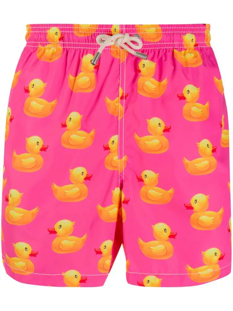 pink rubber ducky swim trunks