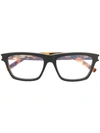 Saint Laurent Rectangle Frame Glasses In Brown