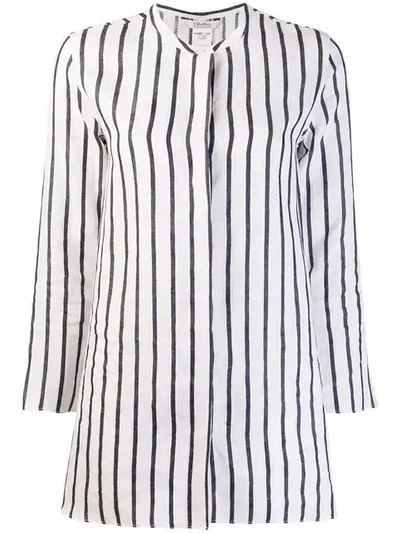 Max Mara 's  Striped Tunic Shirt - White