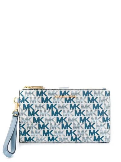 Michael Michael Kors Portemonnaie Mit Monogramm - Blau In  