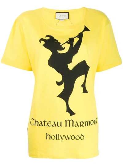 Gucci Chateau Marmont T-shirt In Yellow ModeSens