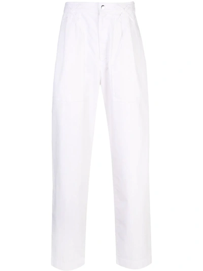 Isabel Marant High-waisted Straight Trousers In White