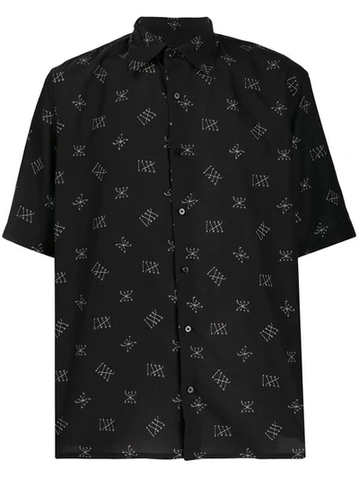 Fendi Graphic Print Shirt In Black