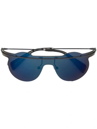 Yohji Yamamoto Aviator Sunglasses In Schwarz