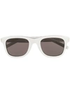 Saint Laurent Wayfarer Frame Sunglasses In Weiss