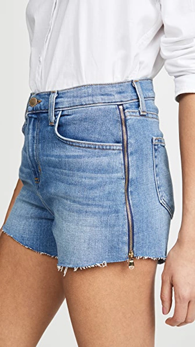 L Agence Ryland High Rise Shorts With Zipper In Sydney