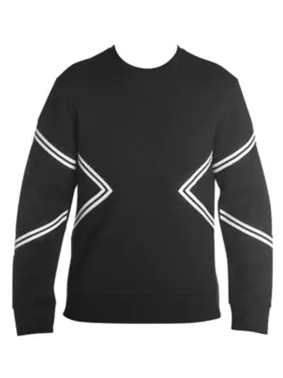 Neil Barrett Modernist Varsity Sweatshirt In Black