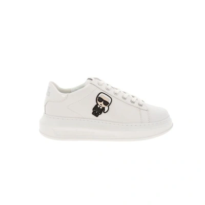 Karl Lagerfeld Women's Shoes Leather Trainers Sneakers  K/ikonik Kapri In White