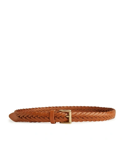 Anderson's Andersons Woven Leather Belt - Tan