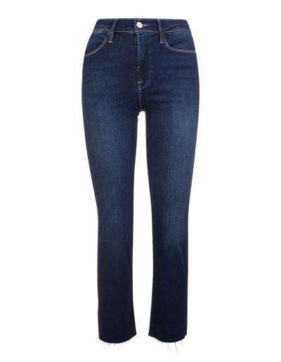 Frame Le High Cropped Straight-leg Jeans In Blue