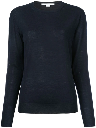 Stella Mccartney Crew Neck Jumper In Blue