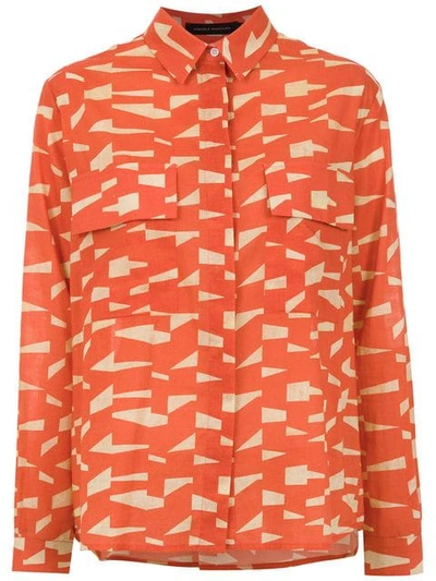 Andrea Marques Printed Shirt In Orange