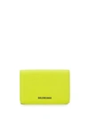 Balenciaga Ville Mini Wallet In Yellow