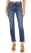 Mother The Dazzler Mid-rise Straight-leg Jeans In Blue