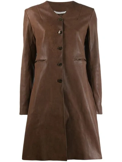 Cherevichkiotvichki Single Breasted Coat In Brown