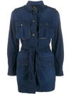 Mr & Mrs Italy Flap Pocket Jacket In Blue