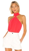 Amanda Uprichard Queens Top In Electric Rouge