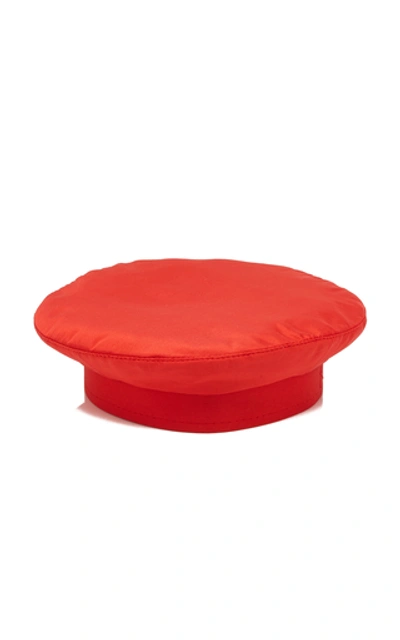 Ruslan Baginskiy Hats Satin Beret In Red