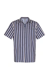 Lanvin Striped Camp Collar Cotton-poplin Button-up Shirt