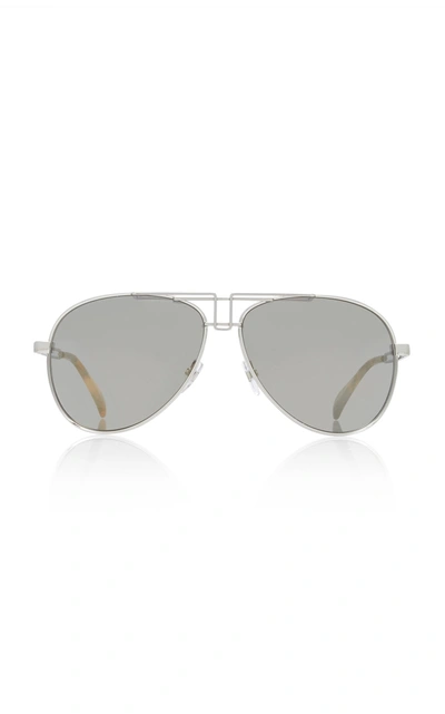 Givenchy Metal Aviator Sunglasses In Silver