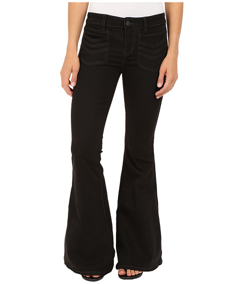 Free People Stella High Rise Flare Jeans In Black | ModeSens