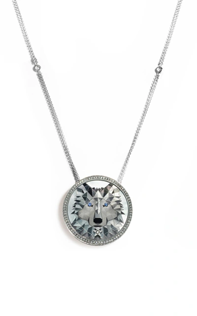 Anna Maccieri Rossi Wolf Pendant In White