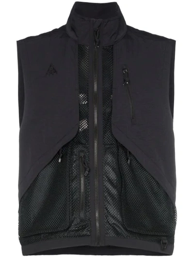 Nike Nrg Agc Zipped Mesh Vest In Black
