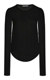 Frances De Lourdes Romy Slub Cashmere And Silk-blend Top In Black