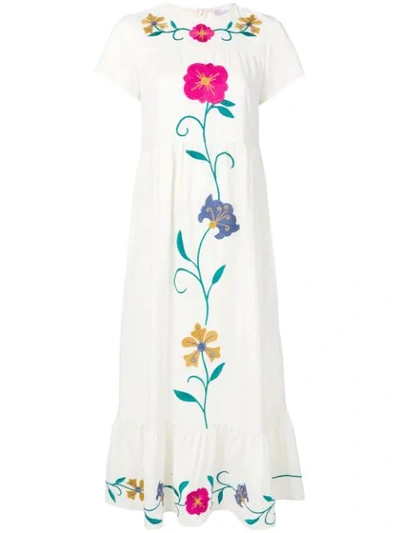 sachin and babi light blue dress Floral Embroidered Poplin Dress by RED Valentino main image 1