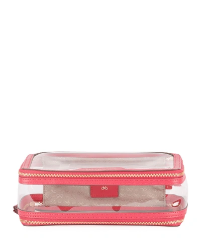 Anya Hindmarch Inflight See-through Cosmetics Bag, Pink