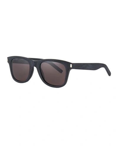 Saint Laurent Men's Square Black-pattern Sunglasses In Black Pattern