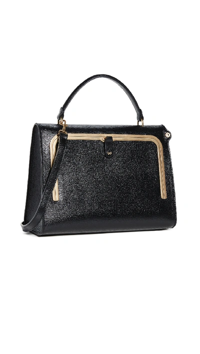 Anya Hindmarch Postbox Grain Leather Top Handle Bag In Black