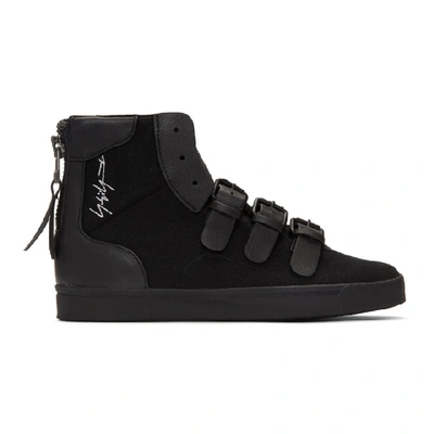 Yohji Yamamoto Buckle Detail Sneakers In Black