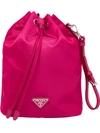 Prada Sailcloth Container In Pink