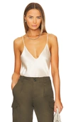 L Agence Lexi Camisole Top In White