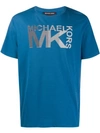 Michael Michael Kors Logo Print Crew Neck T-shirt - Blue