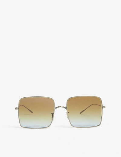 Oliver Peoples Rassine Gradient Square-frame Sunglasses In Gold